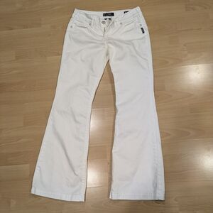 White Silver Flared Pants